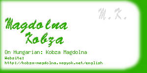 magdolna kobza business card